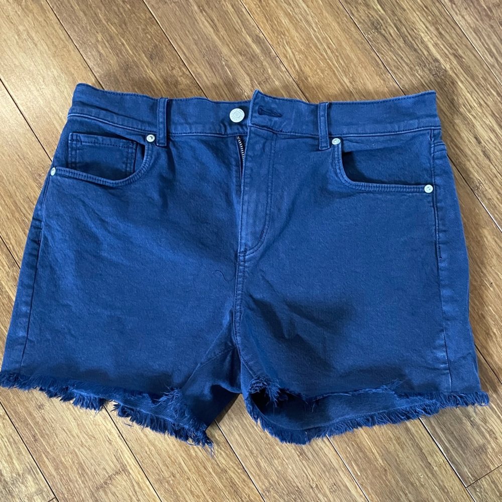 LOFT The Cut Off Short High Rise Regular Fit Size 28/6 Blue Excellent Condition